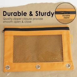 BAZIC Products Zip Polyester 3-Ring Pencil Pouch With Mesh Window, Assorted Retro Pastel Colors, Pack Of 12 (BAZ810-12) 14 BAZIC Products Zip Polyester 3-Ring Pencil Pouch With Mesh Window, Assorted Retro Pastel Colors, Pack Of 12 (BAZ810-12) -Bostich Shop sp171983893 s7