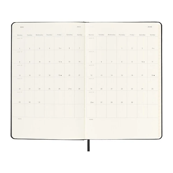 2023 Moleskine 5" X 8.25" Daily & Monthly Planner, Black (8056420859560) 7 2023 Moleskine 5" X 8.25" Daily & Monthly Planner, Black (8056420859560) - Image 5