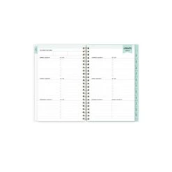 2023 Blue Sky Day Designer Secret Garden Mint 5" X 8" Weekly & Monthly Planner, Multicolor (140103-23)