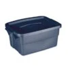 Rubbermaid Roughneck 12 Quart Latching Lid Storage Tote, Dark Indigo Metallic (RMRT030003) -Bostich Shop sp177317307 s7