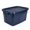 Rubbermaid Roughneck 56 Quart Latching Lid Storage Tote, Dark Indigo Metallic (RMRT140008) -Bostich Shop sp177317308 s7