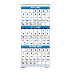 2022-2023 House Of Doolittle 8" X 17" Academic 3-Month Wall Calendar, 2/Pack (HOD3645-2)