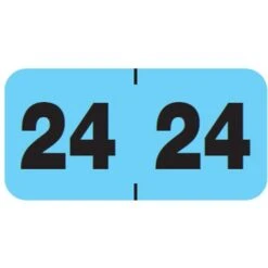 Medical Arts Press Large 2024 Year Label, 3/4" X 1-1/2", Light Blue, 500/Roll (3263523)