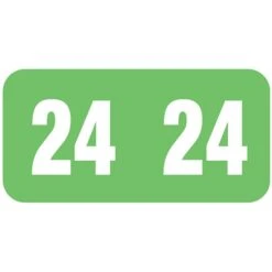 Medical Arts Press TAB Large Compatible Green End-Tab Year Labels; 2024, 500/Roll (3266724)