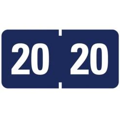 Smead ETYJ Color-Coded Year Label, 2020, Label Roll, Dark Blue 500 Per Roll (68320)