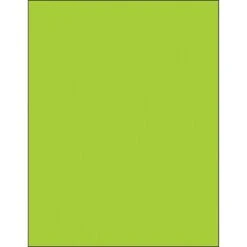 Tape Logic® Removable Rectangle Laser Labels, 8 1/2" X 11", Fluorescent Green, 100/Case (LL420GN)