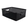 Advantus Plastic Weave Bin, Black, 4.63"H X 10-1/2"W X 14"D 2 Advantus Plastic Weave Bin, Black, 4.63"H X 10-1/2"W X 14"D -Bostich Shop sp36616660 s7