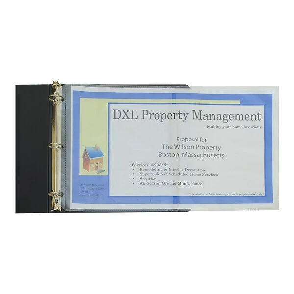 C-Line Panoramic Fold-Out Sheet Protectors, Heavyweight, 11" X 17", Clear, 25/Box (62237) 4 C-Line Panoramic Fold-Out Sheet Protectors, Heavyweight, 11" X 17", Clear, 25/Box (62237) - Image 2