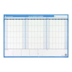 AT-A-GLANCE 90-120 Day 24"H X 36"W Dry Erase Monthly Wall Calendar, Reversible, Blue (PM239 28)