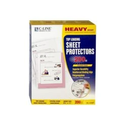 C-Line Heavyweight Sheet Protectors, 8-1/2" X 11", Clear, 200/Box (62097)