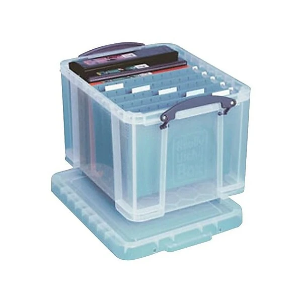 Really Useful Box® 32 Liter Snap Lid Storage Bin, Clear, 3/Pack (32LC-PK3C) 3 Really Useful Box® 32 Liter Snap Lid Storage Bin, Clear, 3/Pack (32LC-PK3C)