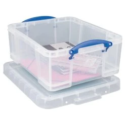 Really Useful Box® 17 Liter Snap Lid Storage Bin, Clear, 4/Pack (17LC-PK4C) -Bostich Shop sp41694233 s7