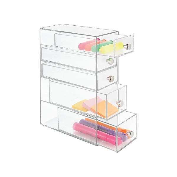 InterDesign Clarity 5 Drawers Desktop Storage, Clear (39560) 3 InterDesign Clarity 5 Drawers Desktop Storage, Clear (39560)