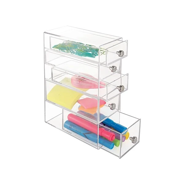 InterDesign Clarity 5 Drawers Desktop Storage, Clear (39560) 4 InterDesign Clarity 5 Drawers Desktop Storage, Clear (39560) - Image 2