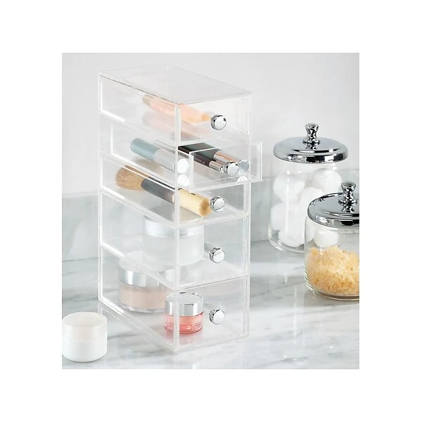 InterDesign Clarity 5 Drawers Desktop Storage, Clear (39560) 5 InterDesign Clarity 5 Drawers Desktop Storage, Clear (39560) - Image 3