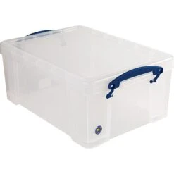 Really Useful Box® 9 Liter Snap Lid Storage Bin, Clear (9L CL)