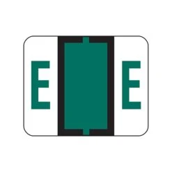 Smead BCCR Color Coded Alphabetic Labels, E, Dark Green, 500/Roll (67075)