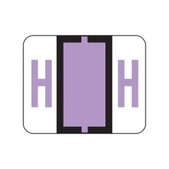 Smead BCCR Color Coded Alphabetic Labels, H, Lavender, 500/Roll (67078)