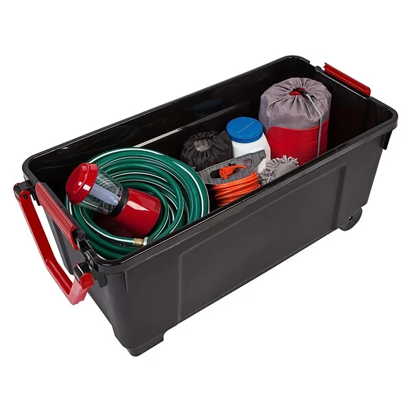 Remington 169 Qt. Latch Lid Storage Totes, Black, 2/Carton (296003) 4 Remington 169 Qt. Latch Lid Storage Totes, Black, 2/Carton (296003) - Image 2