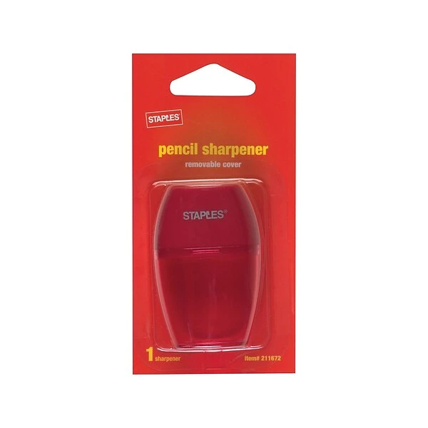 Staples® Manual Pencil Sharpener, Assorted Colors (10896-CC) 3 Staples® Manual Pencil Sharpener, Assorted Colors (10896-CC)