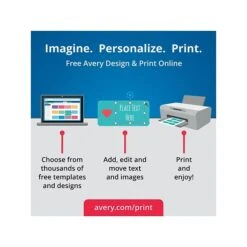 Avery Inkjet Round Labels, 1-1/2" Diameter, White, 20 Labels/Sheet, 20 Sheets/Pack, 400 Labels/Pack (8293) -Bostich Shop sp43803163 s7