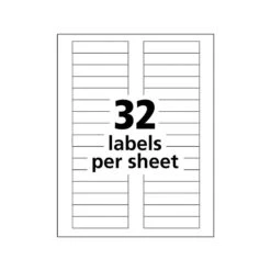 Avery Durable Laser Identification Labels, 5/8" X 3", White, 32/Sheet, 50 Sheets/Pack (6577) -Bostich Shop sp43812573 s7