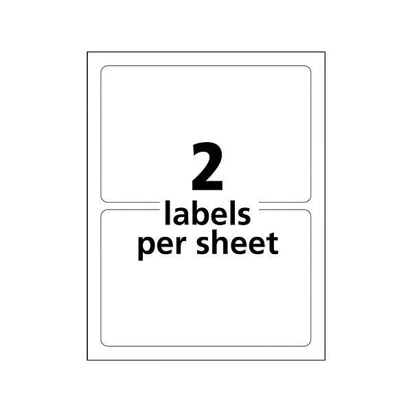 Avery Durable Laser Identification Labels, 5" X 8 1/8", White, 100 Labels Per Pack (6579) 5 Avery Durable Laser Identification Labels, 5" X 8 1/8", White, 100 Labels Per Pack (6579) - Image 3