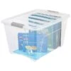 IRIS Stack & Pull 54 Qt. Latch Lid Storage Boxes, Clear, 6/Carton (100243-CT) 2 IRIS Stack & Pull 54 Qt. Latch Lid Storage Boxes, Clear, 6/Carton (100243-CT) -Bostich Shop sp44844375 s7