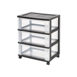 Iris® Wide Rolling Cart; 3-Drawer