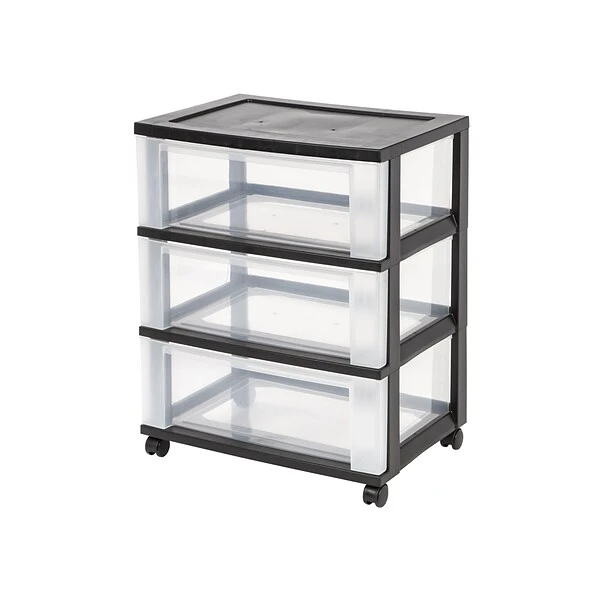 Iris® Wide Rolling Cart; 3-Drawer 3 Iris® Wide Rolling Cart; 3-Drawer