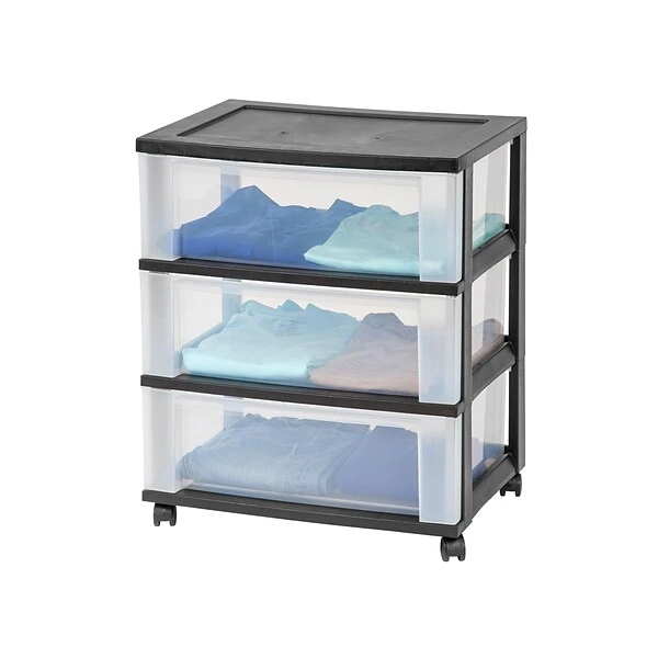 Iris® Wide Rolling Cart; 3-Drawer 4 Iris® Wide Rolling Cart; 3-Drawer - Image 2