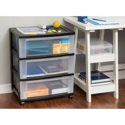 Iris® Wide Rolling Cart; 3-Drawer 9 Iris® Wide Rolling Cart; 3-Drawer -Bostich Shop sp44851170 s7