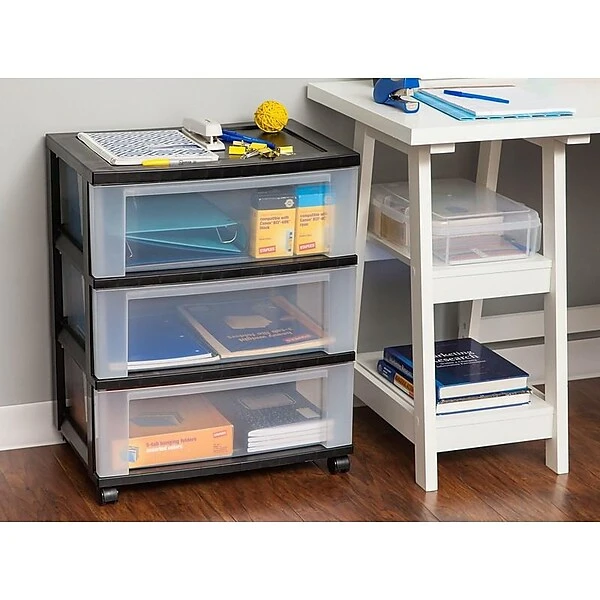 Iris® Wide Rolling Cart; 3-Drawer 6 Iris® Wide Rolling Cart; 3-Drawer - Image 4