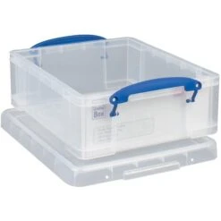 Really Useful Box® 8.1 Liter Snap Lid Storage Bin, Clear, 5/Pack (8.1LC-PK5C)