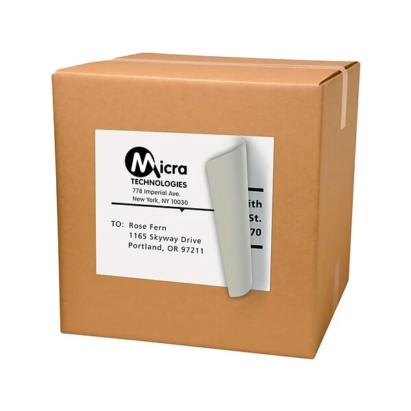 Avery TrueBlock Laser Shipping Labels, 8-1/2" X 11", White, 1 Label/Sheet, 100 Sheets/Box (5165) 3 Avery TrueBlock Laser Shipping Labels, 8-1/2" X 11", White, 1 Label/Sheet, 100 Sheets/Box (5165) - Image 2