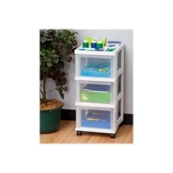 Iris 3 Drawers Standalone Storage, White, 2/Carton (116836) 12 Iris 3 Drawers Standalone Storage, White, 2/Carton (116836) -Bostich Shop sp45446764 s7