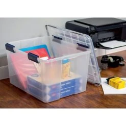 Iris WeatherPro 46 Qt. Latch Lid Storage Bin, Clear, Each (110455) -Bostich Shop sp45449826 s7
