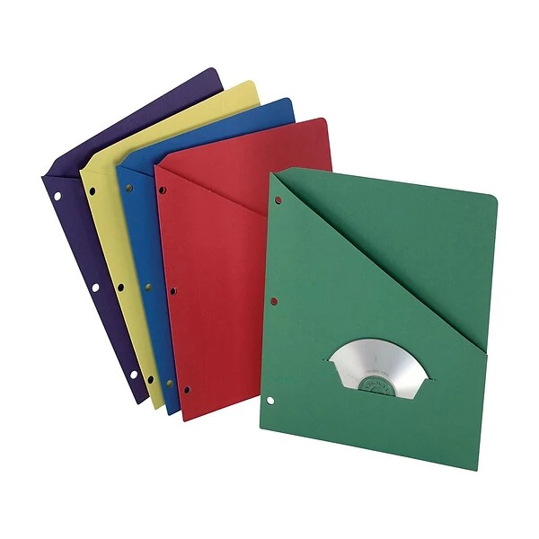 Pendaflex Slash Pocket Paper Sheet Protectors, Assorted Colors, 25/Pack (32940) 3 Pendaflex Slash Pocket Paper Sheet Protectors, Assorted Colors, 25/Pack (32940)