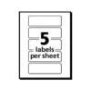 Avery Laser/Inkjet Multipurpose Labels, 1" X 3", White, 5 Labels/Sheet, 50 Sheets/Pack (5436) -Bostich Shop sp45959787 s7