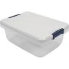 Hefty 15 Qt. Latch Lid Storage Bins, Clear/White, 8/Pack (7101) -Bostich Shop sp47572490 s7