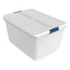 Hefty 66 Qt. Latch Lid Storage Bins, Clear/White, 6/Pack (7105) 2 Hefty 66 Qt. Latch Lid Storage Bins, Clear/White, 6/Pack (7105) -Bostich Shop sp48115708 s7