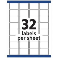 Avery Laser/Inkjet Identification Labels, 1 1/4" X 1 3/4", White, 32/Sheet, 15 Sheets/Pack (6570) -Bostich Shop sp57018316 s7