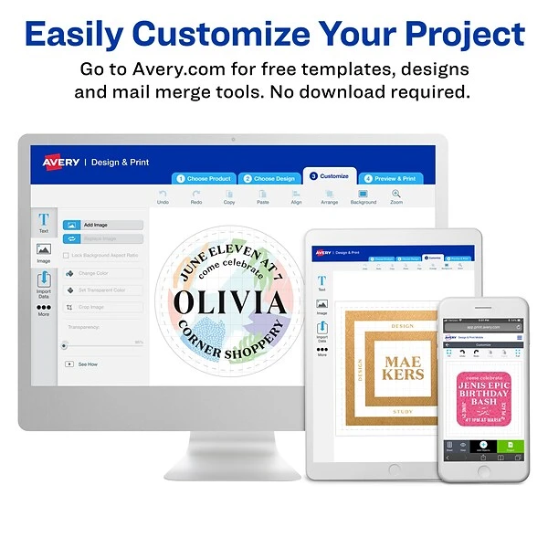 Avery Laser/Inkjet File Folder Labels, 2/3" X 3 7/16", White, 30/Sheet, 60 Sheets/Pack (75366) 4 Avery Laser/Inkjet File Folder Labels, 2/3" X 3 7/16", White, 30/Sheet, 60 Sheets/Pack (75366) - Image 2