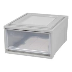 Iris 31 Qt. 1 Drawer Stackable Storage, Gray (762016482460)