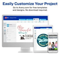 Avery Inkjet Specialty Labels, 8.5" X 11", White, 5/Pack (3270) -Bostich Shop sp60874428 s7