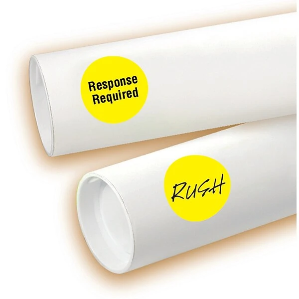 Avery Easy Peel Laser Color Coding Labels, 1 1/4" Dia, Neon Yellow, 8 Labels/Sheet, 50 Sheets/Pack (5499) 4 Avery Easy Peel Laser Color Coding Labels, 1 1/4" Dia, Neon Yellow, 8 Labels/Sheet, 50 Sheets/Pack (5499) - Image 2