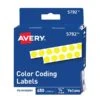 Avery Hand Written Color Coding Labels, 1/4" Dia., Yellow, 450/Sheet, 1 Sheet/Pack (5792) 2 Avery Hand Written Color Coding Labels, 1/4" Dia., Yellow, 450/Sheet, 1 Sheet/Pack (5792) -Bostich Shop sp75153396 s7