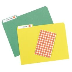 Avery Hand Written Color Coding Labels, 0.5"Dia., Neon Red, 60/Sheet, 14 Sheets/Pack (5051) -Bostich Shop sp75153479 s7