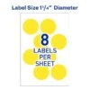 Avery Easy Peel Laser Color Coding Labels, 1 1/4" Dia, Neon Yellow, 8 Labels/Sheet, 50 Sheets/Pack (5499) 2 Avery Easy Peel Laser Color Coding Labels, 1 1/4" Dia, Neon Yellow, 8 Labels/Sheet, 50 Sheets/Pack (5499) -Bostich Shop sp75153497 s7