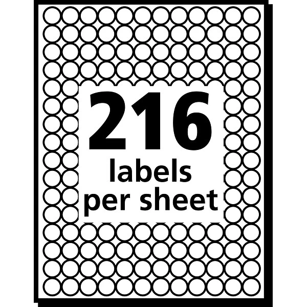 Avery See-Through Color Coding Labels, 1/4" Diameter, Translucent Assorted Colors, 864 Labels/Pack (5796) 3 Avery See-Through Color Coding Labels, 1/4" Diameter, Translucent Assorted Colors, 864 Labels/Pack (5796)